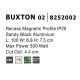 Spoturi, Proiectoare pe sina - Sina magnetica incastrabila BUXTON 02, 100cm