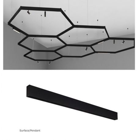 Spoturi, Proiectoare pe sina - Sina magnetica aplicata sau suspendata BUXTON 01, 100cm