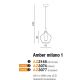 Pendule, Lustre suspendate - Pendul modern AMBER MILANO 1 cupru