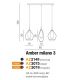 Pendule, Lustre suspendate - Lustra moderna AMBER MILANO 3 clar