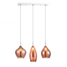 Pendule, Lustre suspendate - Lustra moderna AMBER MILANO 3 cupru