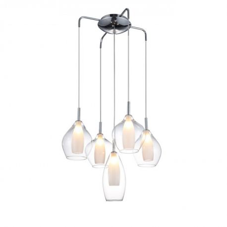 Pendule, Lustre suspendate - Lustra moderna AMBER MILANO 5 clar