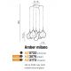 Pendule, Lustre suspendate - Lustra moderna AMBER MILANO 5 cupru