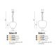 Pendule, Lustre suspendate - Lustra design modern 30cm Baloro M smoky