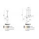 Pendule, Lustre suspendate - Pendul design modern Blanca 1 champagne