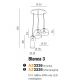Pendule, Lustre suspendate - Lustra design modern Blanca 3 fumuriu