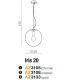 Pendule, Lustre suspendate - Pendul design modern Iris 20 cupru