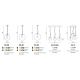 Pendule, Lustre suspendate - Pendul design modern Iris 20 cupru