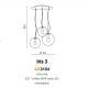 Pendule, Lustre suspendate - Lustra design modern 40cm Iris 3 crom
