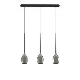 Pendule, Lustre suspendate - Lustra moderna Izza 3 fumurie