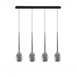 Pendule, Lustre suspendate - Lustra moderna Izza 4 fumurie