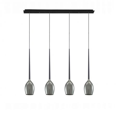 Pendule, Lustre suspendate - Lustra moderna Izza 4 fumurie