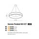 Candelabre, Lustre - Lustra LED dimabila cu telecomanda SOVANA 80 neagra
