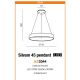 Pendule, Lustre suspendate - Lustra LED moderna design lemn natural 45cm Silvam
