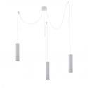 Lustra cu pendule design modern Locus 3 alba