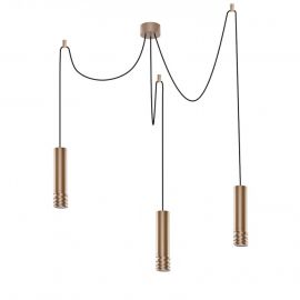 Pendule, Lustre suspendate - Lustra cu pendule design modern Locus 3 champaigne