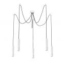 Lustra cu pendule design modern Locus 5 alba