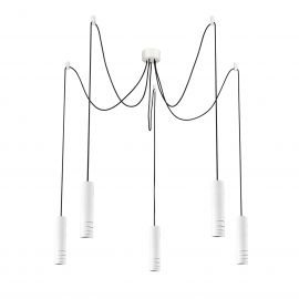 Pendule, Lustre suspendate - Lustra cu pendule design modern Locus 5 alba