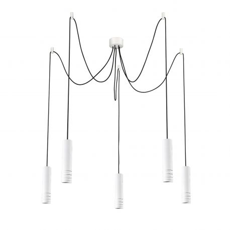 Pendule, Lustre suspendate - Lustra cu pendule design modern Locus 5 alba