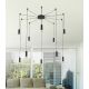 Pendule, Lustre suspendate - Lustra moderna cu 10 pendule de 6metri Ziko G9 negru