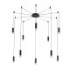 Lustra moderna cu 10 pendule de 6metri Ziko G9 negru