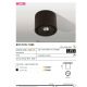 Plafoniere cu spoturi, Spoturi aplicate - Spot LED aplicat directionabil de tavan/plafon BOSTON TUBE negru