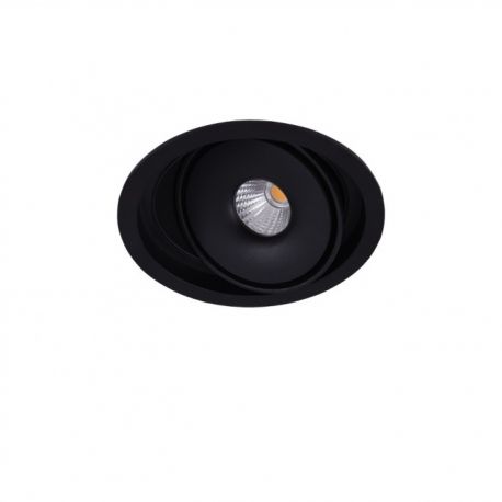Spoturi tavan fals - Spot LED incastrabil directionabil de tavan/plafon BOSTON 1 ROUND negru