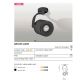 Plafoniere cu spoturi, Spoturi aplicate - Spot aplicat cu brat directionabil de tavan/plafon BROSS ARM negru