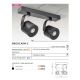 Plafoniere cu spoturi, Spoturi aplicate - Spot aplicat cu brat directionabil de tavan/plafon BROSS ARM 2 alb