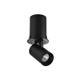 Spoturi tavan fals - Spot LED directionabil, incastrabil tavan/plafon Luna 7W negru