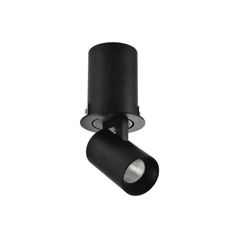 Spoturi tavan fals - Spot LED directionabil, incastrabil tavan/plafon Luna 7W negru