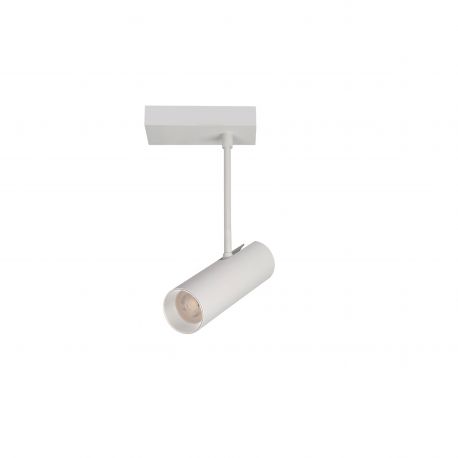 Plafoniere cu spoturi, Spoturi aplicate - Spot directionabil cu brat, aplicat de tavan/plafon LENS SQUARE alb