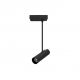 Plafoniere cu spoturi, Spoturi aplicate - Spot directionabil cu brat, aplicat de tavan/plafon LENS SQUARE negru