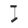 Spot directionabil cu brat, aplicat de tavan/plafon LENS SQUARE negru