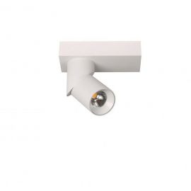 Plafoniere cu spoturi, Spoturi aplicate - Spot LED aplicat directionabil design modern Santos Round alb