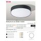 Plafoniere - Plafoniera LED design slim MONZA II R50 3000K neagra