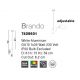 Spoturi tavan fals - Spot directionabil, incastrabil tavan fals BRANDO alb, H-59cm