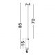 Spoturi tavan fals - Spot directionabil, incastrabil tavan fals BRANDO alb, H-85cm