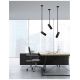 Spoturi tavan fals - Spot directionabil, incastrabil tavan fals BRANDO negru, H-59cm