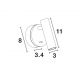 Aplice cu Spot - Aplica LED cu spot directionabil design minimalist CLIP alama satinata