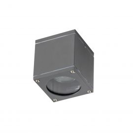 Aplica moderna exterior cu iluminat ambiental IP54 JOE SQUARE gri inchis