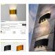 Aplice - Aplica LED moderna de exterior ambientala IP54 GINNA 3 neagra