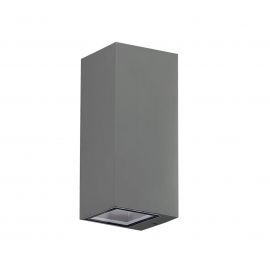 Aplice - Aplica moderna exterior cu iluminat ambiental IP54 JAKE WALL 2 GRI INCHIS
