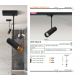Spoturi, Proiectoare pe sina - Spot directionabil pe sina LENS TRACK negru