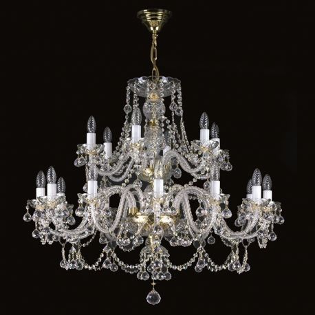 Lustre Cristal Bohemia - Candelabru XXL Cristal Bohemia Exclusive 18 brate, ANDREA XVIII