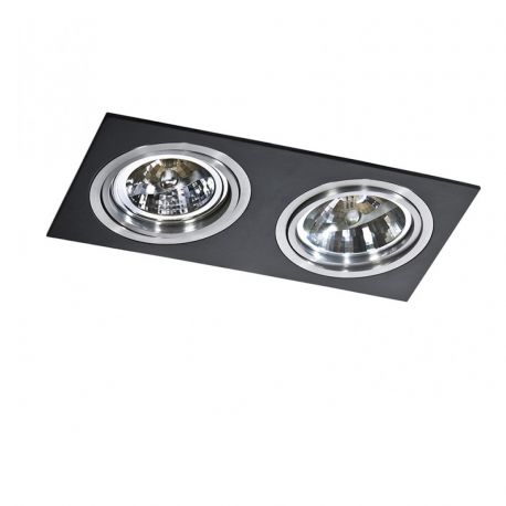 Spoturi tavan fals - Spot incastrabil directionabil de tavan/plafon SIRO 2 BK/ALU