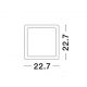 Spoturi tavan fals - Corp de iluminat LED incastrabil PANEL 6500K, 22,5x22,5cm