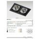 Spoturi tavan fals - Spot incastrabil directionabil de tavan/plafon SISTO 2 BK