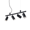 Lustra modera cu spoturi directionabile DYNAMITE SP4 NERO