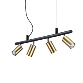 Pendule, Lustre suspendate - Lustra modera cu spoturi directionabile DYNAMITE SP4 OTTONE